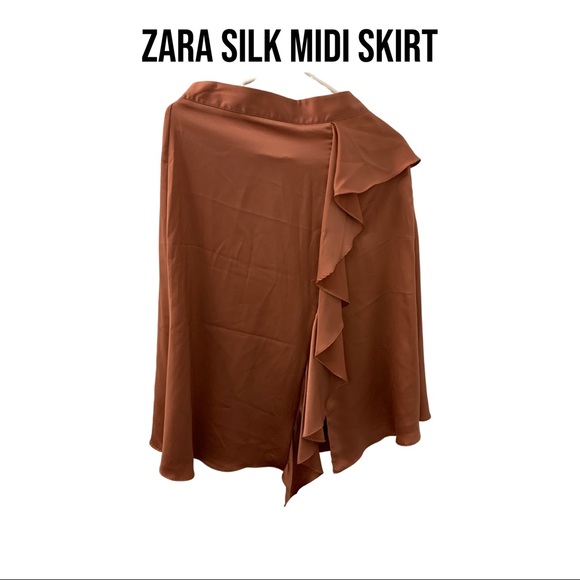 Zara Dresses & Skirts - Zara silk midi skirt - Medium